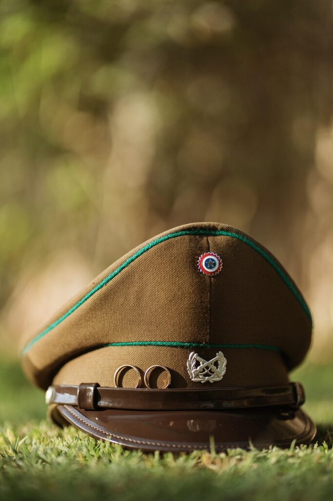 cap, green, portrait, decor, scream, police, elegant